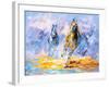 Oil Painting - Running Horse-CYC-Framed Art Print