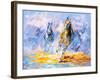 Oil Painting - Running Horse-CYC-Framed Art Print