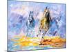 Oil Painting - Running Horse-CYC-Mounted Art Print