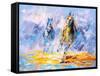 Oil Painting - Running Horse-CYC-Framed Stretched Canvas