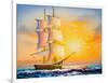 Oil Painting - Sailing Boat-CYC-Framed Art Print