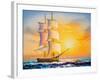 Oil Painting - Sailing Boat-CYC-Framed Art Print