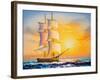 Oil Painting - Sailing Boat-CYC-Framed Art Print