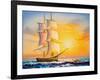 Oil Painting - Sailing Boat-CYC-Framed Art Print