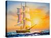 Oil Painting - Sailing Boat-CYC-Stretched Canvas