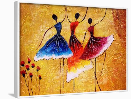 Oil Painting - Spanish Dance-CYC-Framed Art Print