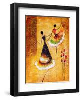 Oil Painting - Spanish Dance-CYC-Framed Art Print