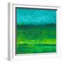 Oil Painting Texture. Green And Blue-landio-Framed Art Print