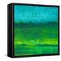 Oil Painting Texture. Green And Blue-landio-Framed Stretched Canvas