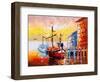 Oil Painting - Venice, Italy-CYC-Framed Art Print