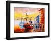 Oil Painting - Venice, Italy-CYC-Framed Art Print