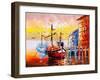 Oil Painting - Venice, Italy-CYC-Framed Art Print