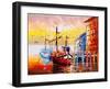 Oil Painting - Venice, Italy-CYC-Framed Art Print