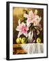 Oil Painting with Flowers Roses, Still Life Painting-Lilun-Framed Art Print