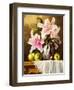 Oil Painting with Flowers Roses, Still Life Painting-Lilun-Framed Art Print