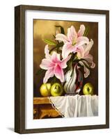 Oil Painting with Flowers Roses, Still Life Painting-Lilun-Framed Art Print