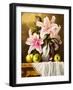 Oil Painting with Flowers Roses, Still Life Painting-Lilun-Framed Art Print