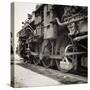 Oil Powered Southern Pacific Locomotive Wheels-null-Stretched Canvas