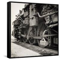 Oil Powered Southern Pacific Locomotive Wheels-null-Framed Stretched Canvas