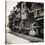 Oil Powered Southern Pacific Locomotive Wheels-null-Stretched Canvas