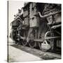 Oil Powered Southern Pacific Locomotive Wheels-null-Stretched Canvas