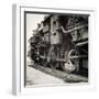 Oil Powered Southern Pacific Locomotive Wheels-null-Framed Premium Photographic Print