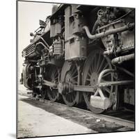 Oil Powered Southern Pacific Locomotive Wheels-null-Mounted Premium Photographic Print