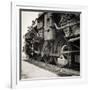 Oil Powered Southern Pacific Locomotive Wheels-null-Framed Photographic Print