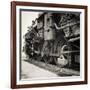 Oil Powered Southern Pacific Locomotive Wheels-null-Framed Photographic Print