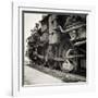 Oil Powered Southern Pacific Locomotive Wheels-null-Framed Photographic Print