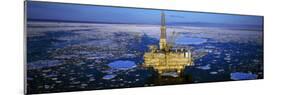 Oil Production Platform in Icy Water, Cook Inlet, Trading Bay, Alaska, USA-null-Mounted Photographic Print