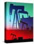 Oil Pumps, Colorado-Chris Rogers-Stretched Canvas