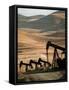 Oil Pumps Work the Midway Sunset Oil Field West of Taft, Calif.-null-Framed Stretched Canvas