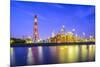 Oil Refineries Line a River in Yokkaichi, Japan. the City Has Been a Center for the Chemical Indust-SeanPavonePhoto-Mounted Photographic Print