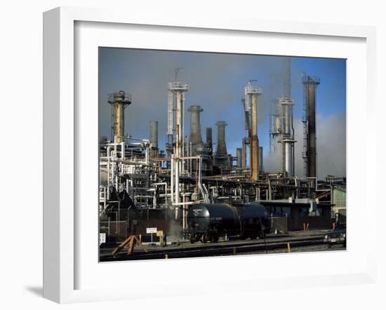 Oil Refinery at Laurel, Near Billings, Montana, USA-Robert Francis-Framed Photographic Print