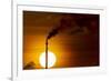 Oil Refinery Gas Flare, Aruba-Paul Souders-Framed Photographic Print