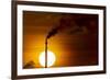 Oil Refinery Gas Flare, Aruba-Paul Souders-Framed Photographic Print