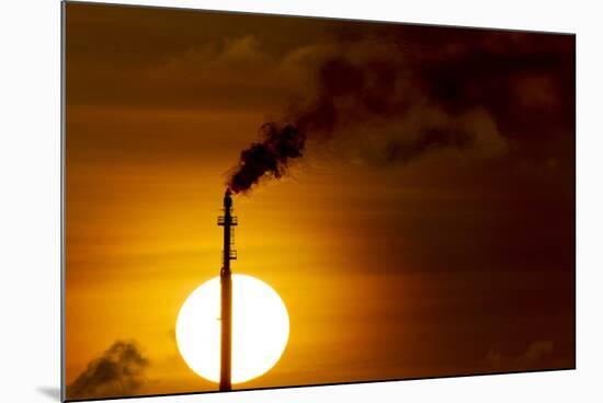 Oil Refinery Gas Flare, Aruba-Paul Souders-Mounted Photographic Print