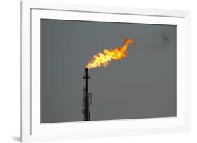 Oil Refinery Gas Flare, Aruba-Paul Souders-Framed Photographic Print