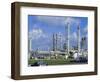 Oil Refinery on Bank of Mississippi Near Baton Rouge, Louisiana, USA-Anthony Waltham-Framed Photographic Print