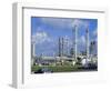 Oil Refinery on Bank of Mississippi Near Baton Rouge, Louisiana, USA-Anthony Waltham-Framed Photographic Print