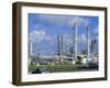 Oil Refinery on Bank of Mississippi Near Baton Rouge, Louisiana, USA-Anthony Waltham-Framed Photographic Print