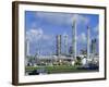 Oil Refinery on Bank of Mississippi Near Baton Rouge, Louisiana, USA-Anthony Waltham-Framed Photographic Print