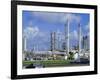Oil Refinery on Bank of Mississippi Near Baton Rouge, Louisiana, USA-Anthony Waltham-Framed Photographic Print
