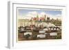 Oil Refinery, Skyline, Tulsa, Oklahoma-null-Framed Art Print