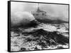 Oil Rig in Stormy Sea-null-Framed Stretched Canvas