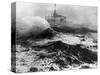 Oil Rig in Stormy Sea-null-Stretched Canvas