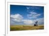 Oil Rig in the Savannah of Wyoming, United States of America, North America-Michael Runkel-Framed Photographic Print