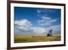 Oil Rig in the Savannah of Wyoming, United States of America, North America-Michael Runkel-Framed Photographic Print