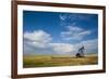 Oil Rig in the Savannah of Wyoming, United States of America, North America-Michael Runkel-Framed Photographic Print